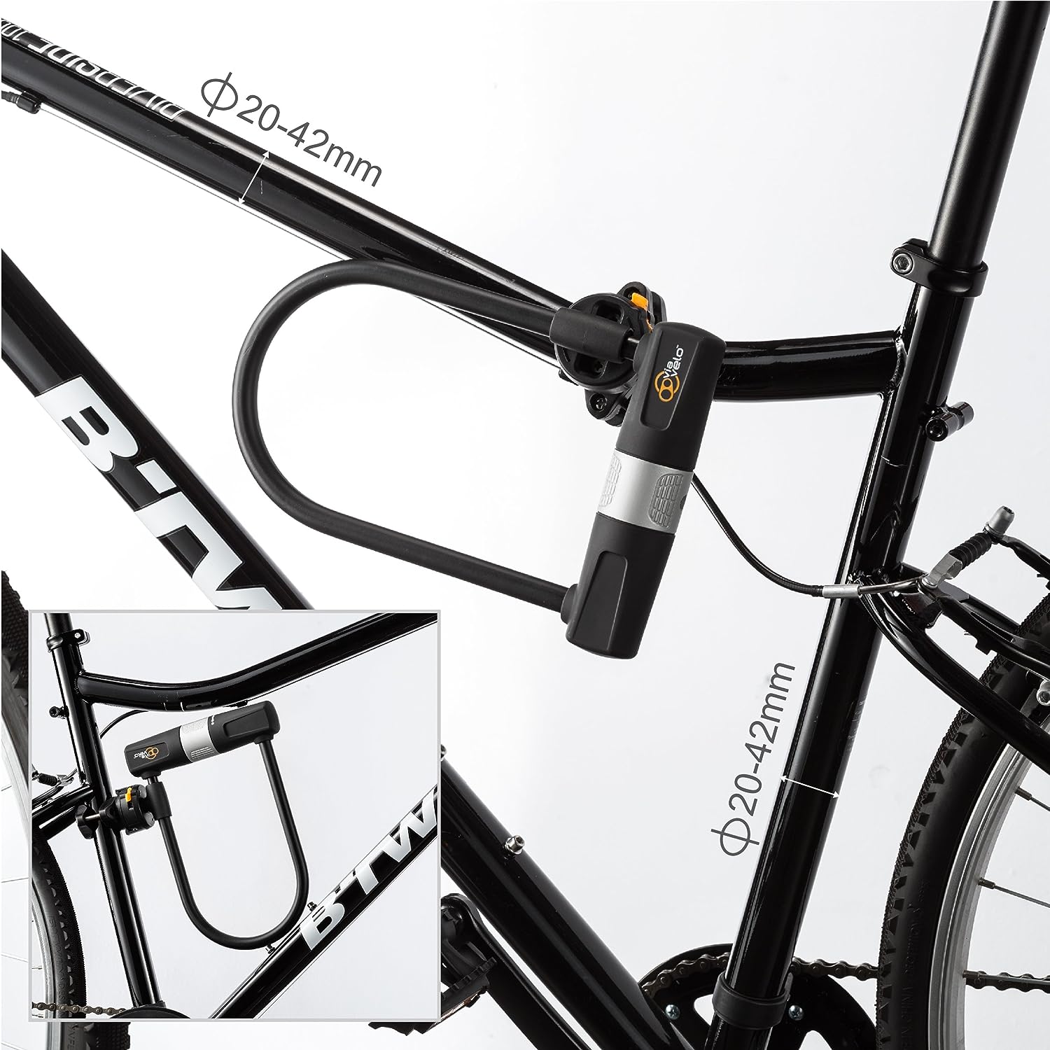 EZbike Cananda : Via Velo Bike Lock Heavy Duty Bicycle U-Lock